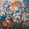 New Abstract bloembladeren schilderij fotobehang Kunst & Design