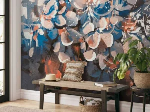 New Abstract bloembladeren schilderij fotobehang Kunst & Design