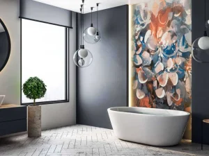 New Abstract bloembladeren schilderij fotobehang Kunst & Design