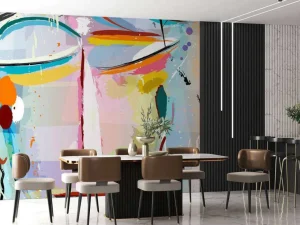 Discount Abstract gezicht van een vrouw fotobehang Tienerkamer | Gang
