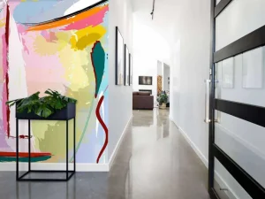 Discount Abstract gezicht van een vrouw fotobehang Tienerkamer | Gang