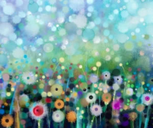 Discount Abstracte bloemen aquarel fotobehang Kunst & Design | Bloemen