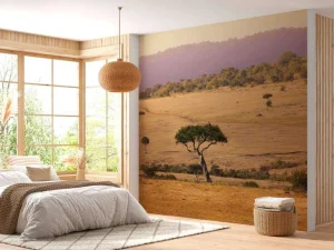Online Acacia bomen in Kenia fotobehang Bloemen