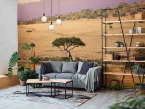 Online Acacia bomen in Kenia fotobehang Bloemen
