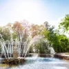 Discount Adam en Eva fontein in het Peterhof fotobehang Kunst & Design | Bloemen