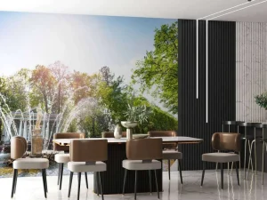 Discount Adam en Eva fontein in het Peterhof fotobehang Kunst & Design | Bloemen