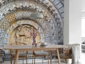 Discount Adam en Eva kunstwerk in Praag fotobehang Kunst & Design