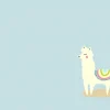 Discount Alpaca design met een blauwe achtergrond fotobehang Babykamer