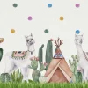 Online Alpaca's tussen cactussen Kinderkamer | Dieren