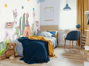 Online Alpaca's tussen cactussen Kinderkamer | Dieren