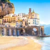 Online Amalfi strand fotobehang Architectuur