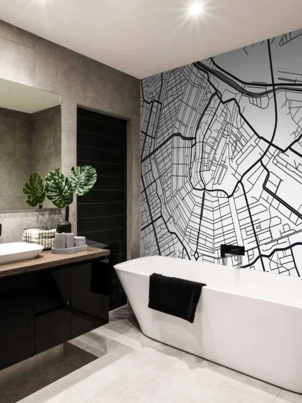 Best Amsterdam vector plattegrond fotobehang Steden | Architectuur
