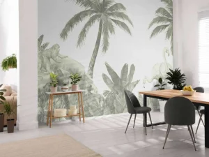 Hot Apen en flamingo's in groen Kinderkamer