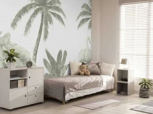 Hot Apen en flamingo's in groen Kinderkamer