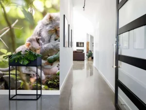 Discount Apenfamilie in Bali fotobehang Dieren