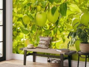 Clearance Appelboom close-up fotobehang Bloemen