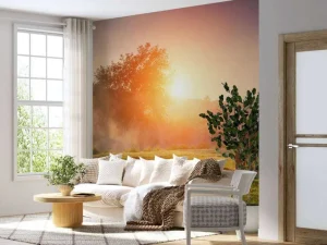 Online Arabisch paard bij zonsondergang fotobehang Tienerkamer | Kinderkamer