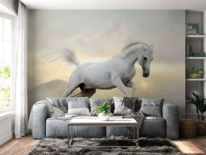 Sale Arabische Hengst in het stof fotobehang Tienerkamer | Kinderkamer