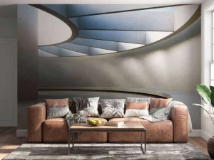 Clearance Architectonische betonnen ruimte fotobehang 3d