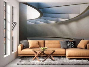 Clearance Architectonische betonnen ruimte fotobehang 3d