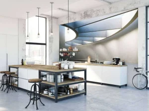 Clearance Architectonische betonnen ruimte fotobehang 3d