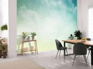 Online Artistieke zachte wolken en lucht fotobehang Kunst & Design