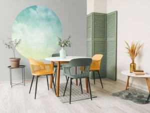 Online Artistieke zachte wolken en lucht fotobehang Kunst & Design