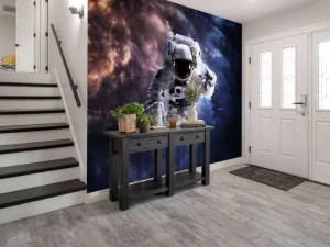Online Astronaut in de ruimte fotobehang Tienerkamer