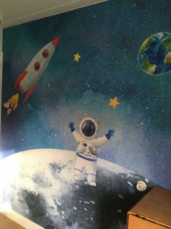 New Astronaut op de Maan Kinderkamer