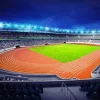 Fashion Atletiekstadion in de avond fotobehang Tienerkamer | Kinderkamer