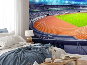 Fashion Atletiekstadion in de avond fotobehang Tienerkamer | Kinderkamer