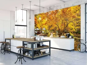 Online Australisch parkje in de herfst fotobehang Bloemen