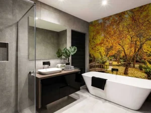 Online Australisch parkje in de herfst fotobehang Bloemen
