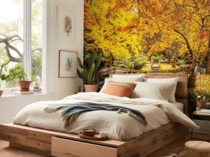 Online Australisch parkje in de herfst fotobehang Bloemen