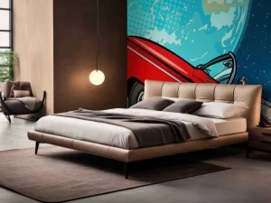 Fashion Auto in de ruimte fotobehang Kinderkamer | Transport