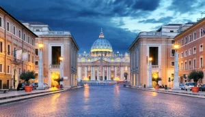 Best Avond in het Vaticaan fotobehang Architectuur