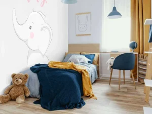 Discount Baby olifantje fotobehang Babykamer