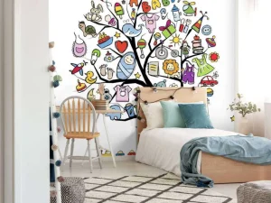 Discount Babyspullen boom fotobehang Babykamer