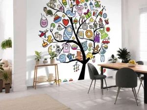 Discount Babyspullen boom fotobehang Babykamer