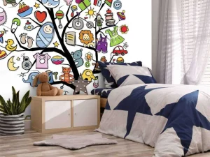 Discount Babyspullen boom fotobehang Babykamer