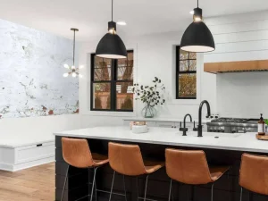 Clearance Bakstenen muur met beton fotobehang Gang