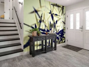 Online Bamboe bladeren in de zon fotobehang Woonkamer | Bloemen