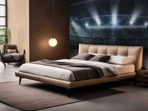Online Basketbal arena met een houten vloer fotobehang Kinderkamer | Sport