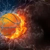 Online Basketbal met veel kracht fotobehang Kinderkamer | Sport
