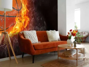 Online Basketbal met veel kracht fotobehang Kinderkamer | Sport