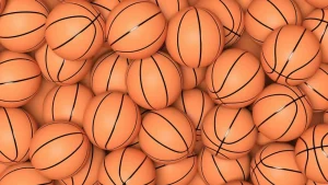 Online Basketballen print fotobehang Kinderkamer | Sport