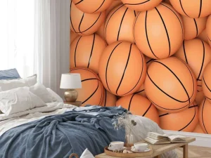 Online Basketballen print fotobehang Kinderkamer | Sport