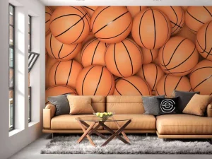 Online Basketballen print fotobehang Kinderkamer | Sport