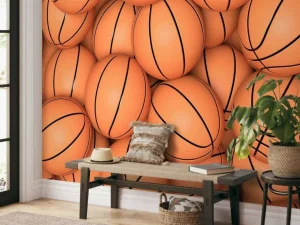 Online Basketballen print fotobehang Kinderkamer | Sport