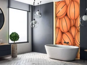Online Basketballen print fotobehang Kinderkamer | Sport